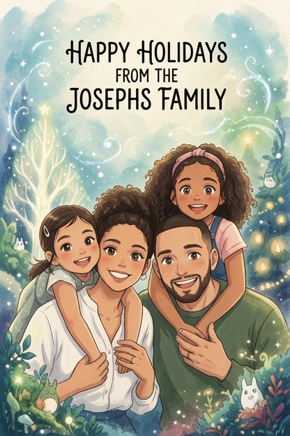 Happy Holidays greeting card