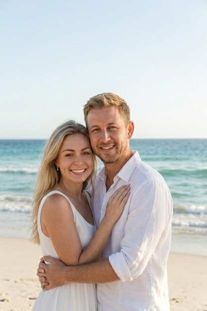 Couple on Cape Town beach
