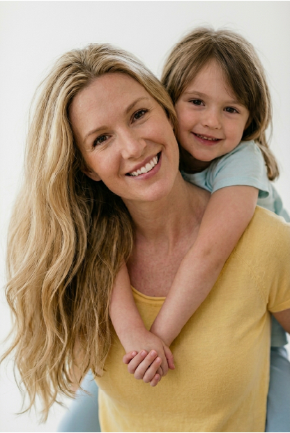 Mother with daughter